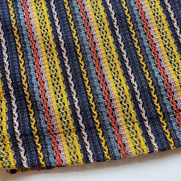 Texture & Thread Madewell Multicolor Woven Thread Vertical Stripes Top sz Medium - Picture 4 of 8